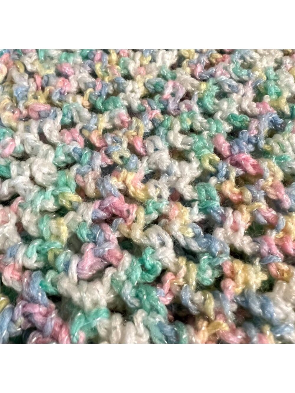 Handmade Pastel Multicolor Baby Blanket Soft Lightweight for Nursery or Gift
